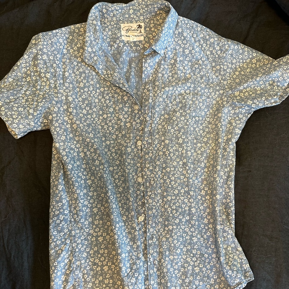 Men’s Bonobos short sleeve button up pocket slim fit shirt